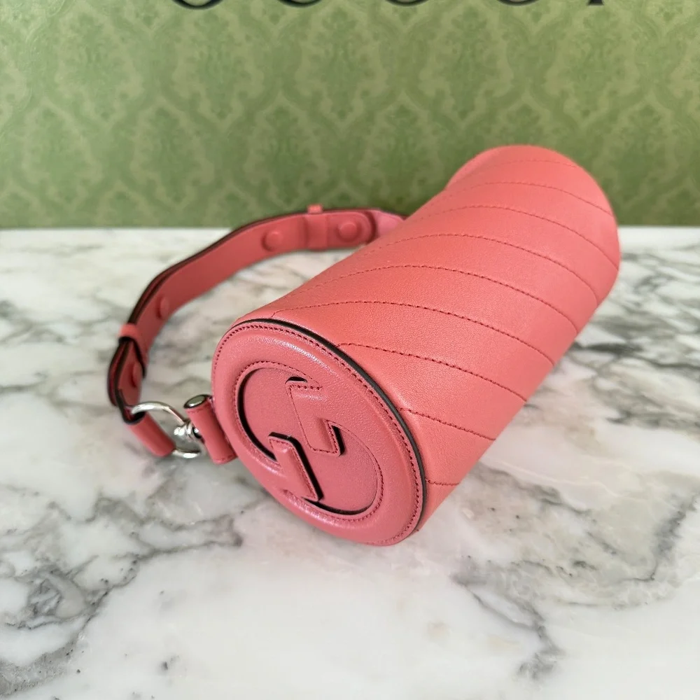 Gucci 760170 Blondie Sakai Green‎ Be PINK Leather Bag